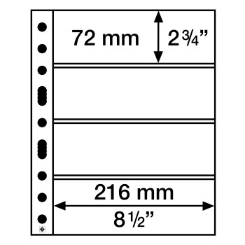 Leuchtturm įmautės GRANDE keturi skyriai 72x216 mm