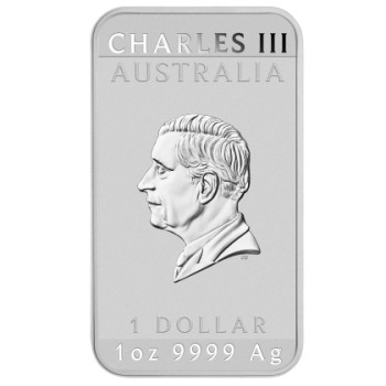 Australija 2024 Stačiakampė moneta Drakonas 1 oz Ag999